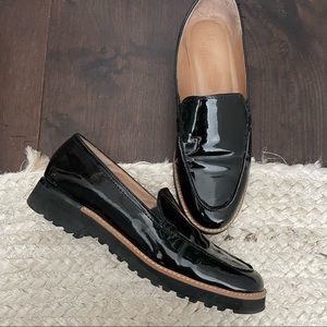 Franco Sarto Patent Leather Loafers Size 8